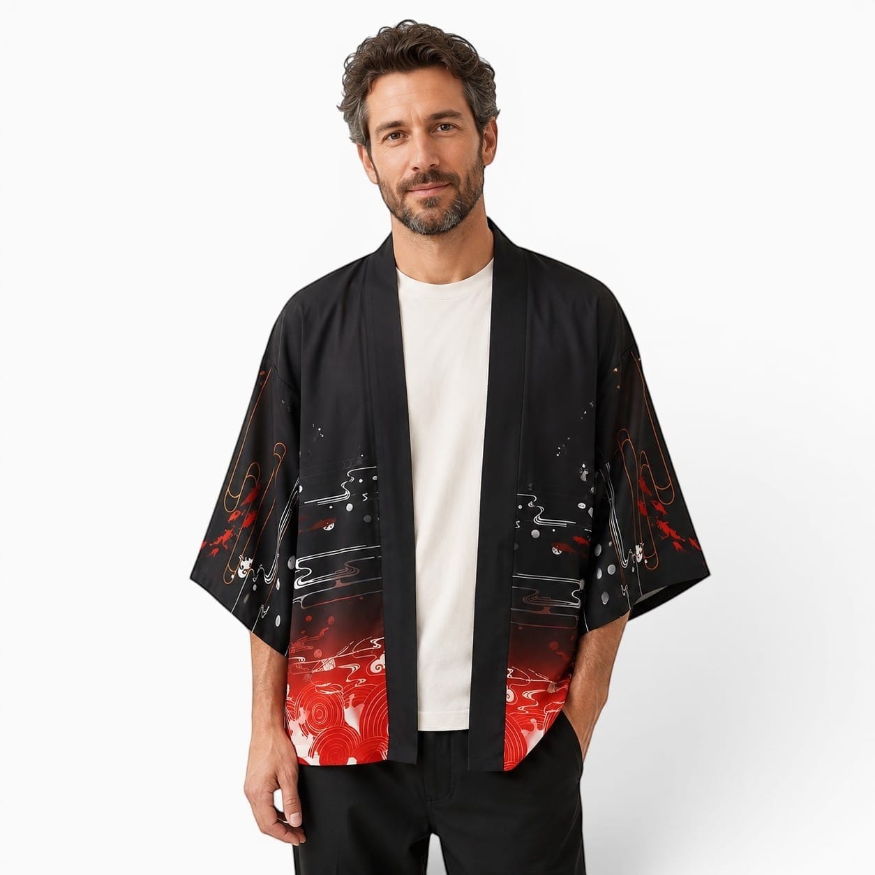 La Boutique Kimono Kimono Motif Carpe Koï Coupe Ample Image